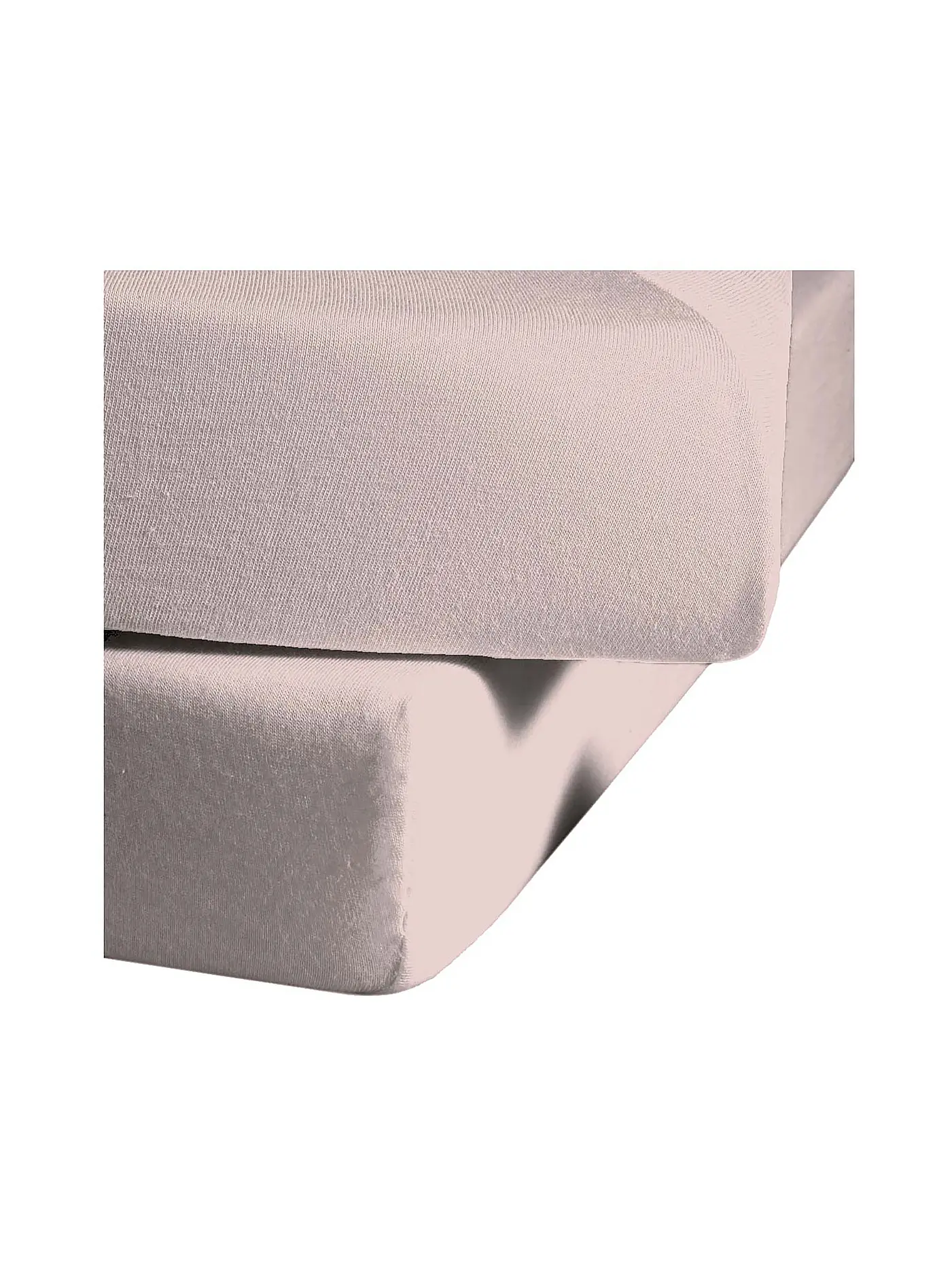 KAEPPEL | Flanell Spannleintuch 100x200cm Weiss | rosa
